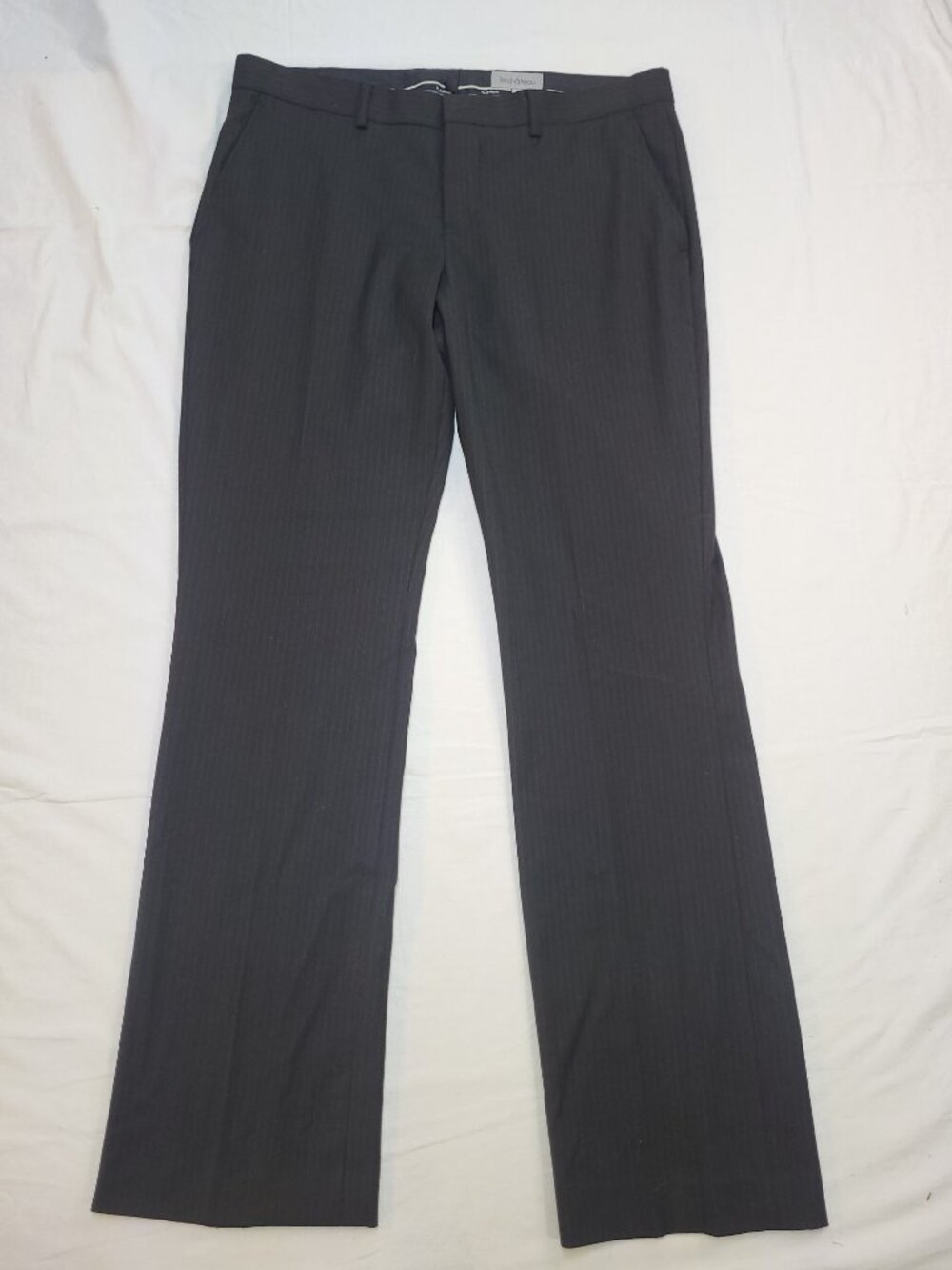 Le Château Black Pinstripe Dress Pants Size 34 Straight Leg Business Formal Trou